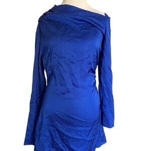 A.L.C. Vibrant Blue One Shoulder Dress